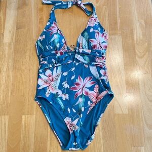 Tropical Floral One-Piece Swimsuit Size 6